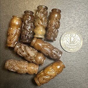 RARE Vintage Chinese Carved Beads Bundle - B